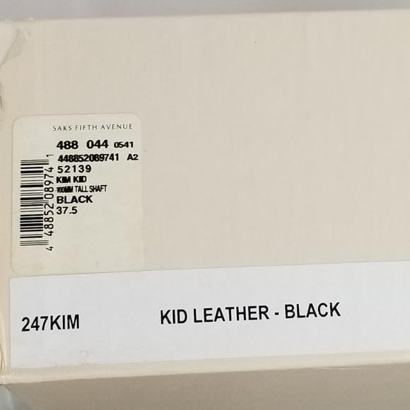 Jimmy Choo Kim Leather Heels Knee High Boots 37.5 - Picture 11 of 15